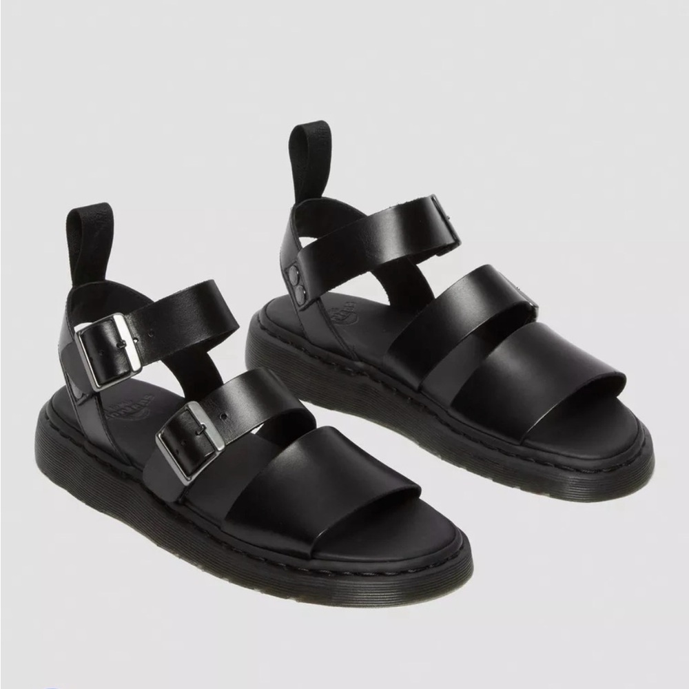 Dr.Martens Gryphon Black Leather Gladiator Sandals